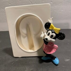 VTG Disney Minnie Mouse Ceramic Picture Frame Japan